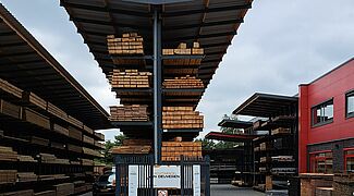 Scaffale canilever bifronte