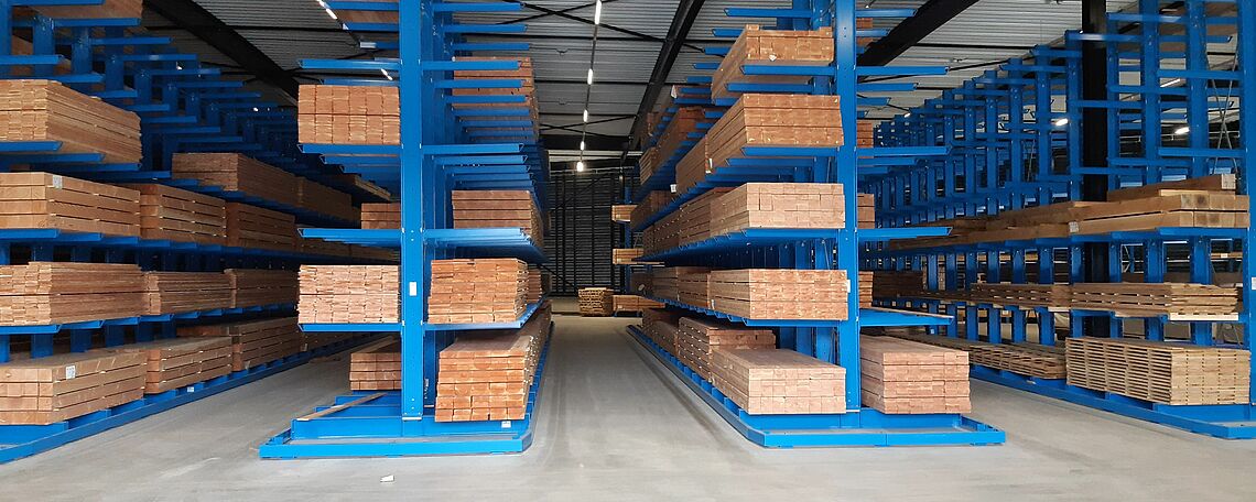 Scaffale canilever bifronte