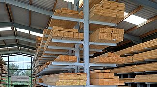 Scaffale canilever bifronte