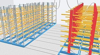 Scaffalatura compattabile