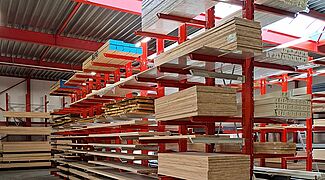 Scaffale canilever bifronte